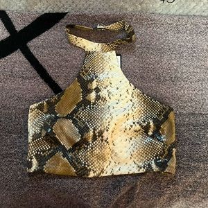 NEW Snake Print Crop Top